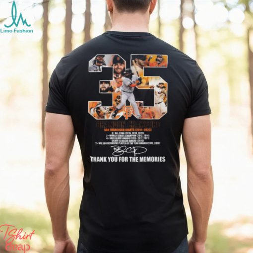 35 Brandon Crawford San Francisco Giants 2011 – 2023 Thank You For The Memories T Shirt