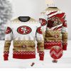 NFL San Francisco 49ers Christmas 3D Snowplow Ugly Sweater For Winter