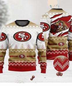 49ers Ugly Christmas Sweater Back Scratches Football Helmet San Francisco 49ers Gift