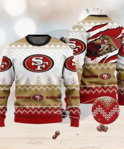 49ers Ugly Christmas Sweater Back Scratches Football Helmet San Francisco 49ers Gift