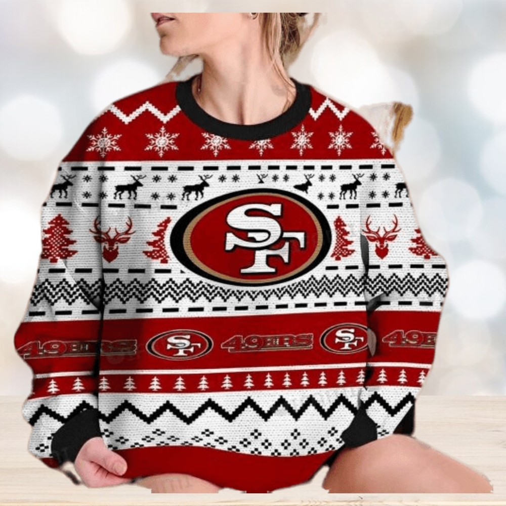 San Francisco 49ers NFL American Football Team Logo Cute Winnie The Pooh  Bear 3D Ugly Christmas Sweater Shirt For Men And Women On Xmas - Limotees