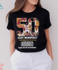 50 Adam Wainwright St Louis Cardinals 2005 – 2010, 2012 – 2023 Thank You For The Memories Unisex T Shirt
