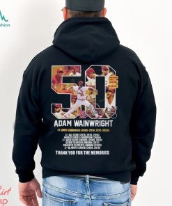 50 Adam Wainwright St Louis Cardinals 2005 – 2010, 2012 – 2023 Thank You For The Memories Unisex T Shirt