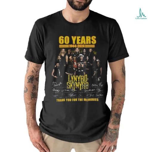 60 Years 1964 – 2024 Lynrd Skynyrd Thank You For The Memories T Shirt