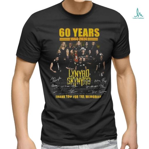 60 Years 1964 – 2024 Lynrd Skynyrd Thank You For The Memories T Shirt