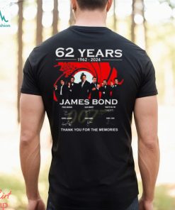 62 Years 1962 – 2024 James Bond Thank You For The Memories Unisex T Shirt