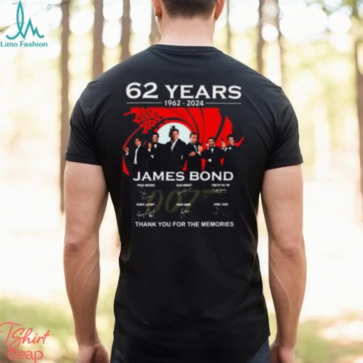 62 Years 1962 – 2024 James Bond Thank You For The Memories Unisex T Shirt