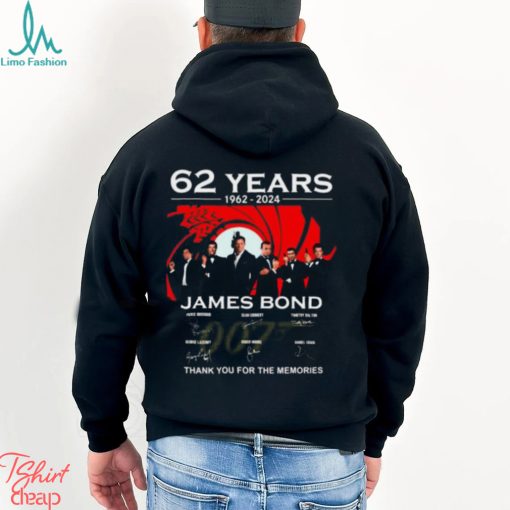 62 Years 1962 – 2024 James Bond Thank You For The Memories Unisex T Shirt