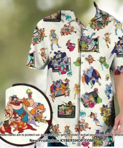 80S Famous Cartoon Characters Pattern Hawaiian Shirt