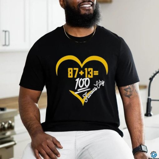 87+13=100 Kansas city shirt