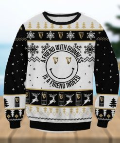 A Friend With Guinness Ugly Sweater Printed New Gift For Men And Women