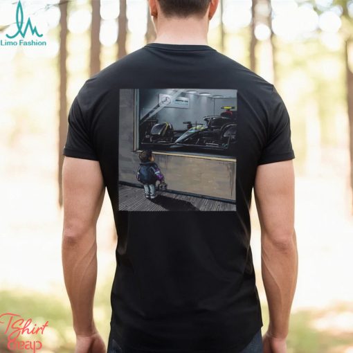 A Little Boy With The Passion With Lewis Hamilton Racing Car Mercedes AMG F1 Unisex T shirt