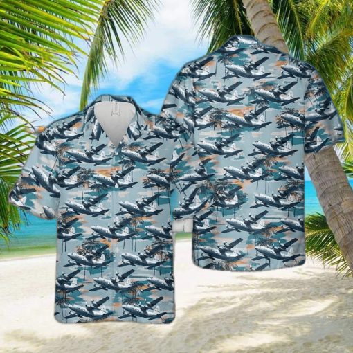 A Lockheed Wc 130h Of The 198th Airlift Squadron At Muniz Angb  San Juan Hawaiian Shirt