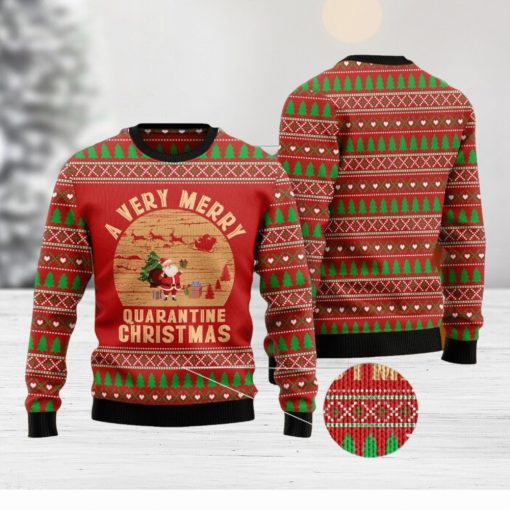 A Very Merry Quarantine Christmas Ugly Christmas Sweater For Men & Women