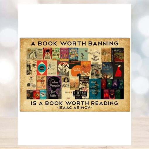 A book worth banning  Book Lover Horizontal Poster