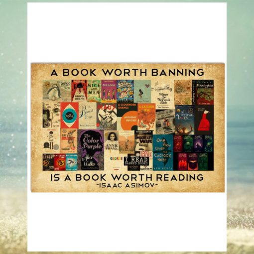 A book worth banning  Book Lover Horizontal Poster