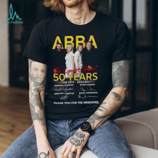 ABBA The Concert Show 50 Years 1974 2024 Thank You For The Memories Unisex T Shirt