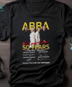 ABBA The Concert Show 50 Years 1974 2024 Thank You For The Memories Unisex T Shirt