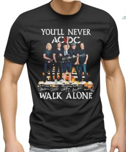 AC DC Loves Fall You’ll Never Walk Alone Signatures Shirt
