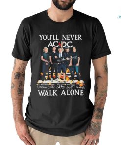 AC DC Loves Fall You’ll Never Walk Alone Signatures Shirt