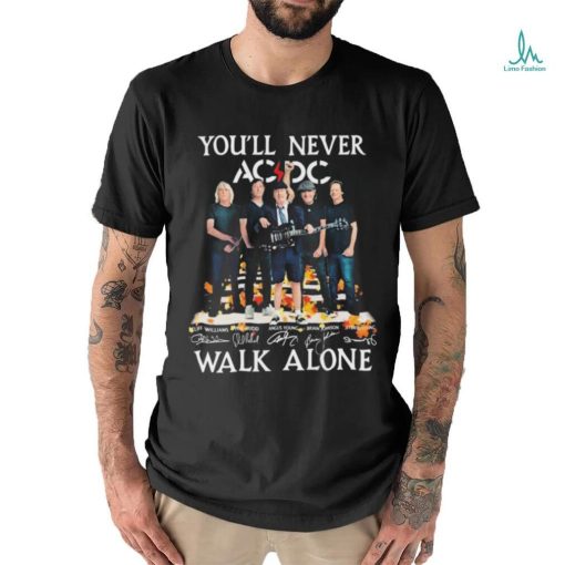 AC DC Loves Fall You’ll Never Walk Alone Signatures Shirt
