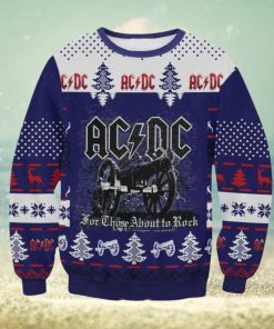 ACDC Band For THose About To Rock Reindeer Snowflake Unisex Ugly Christmas Sweater