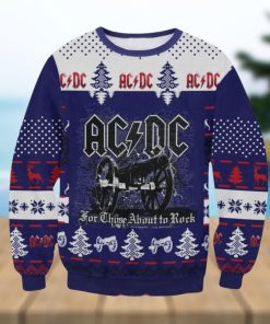 ACDC Band For THose About To Rock Reindeer Snowflake Unisex Ugly Christmas Sweater