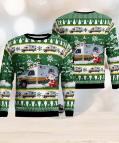 Acadian Ambulance Texas Ford E 450 Ambulance Ugly Christmas Sweater