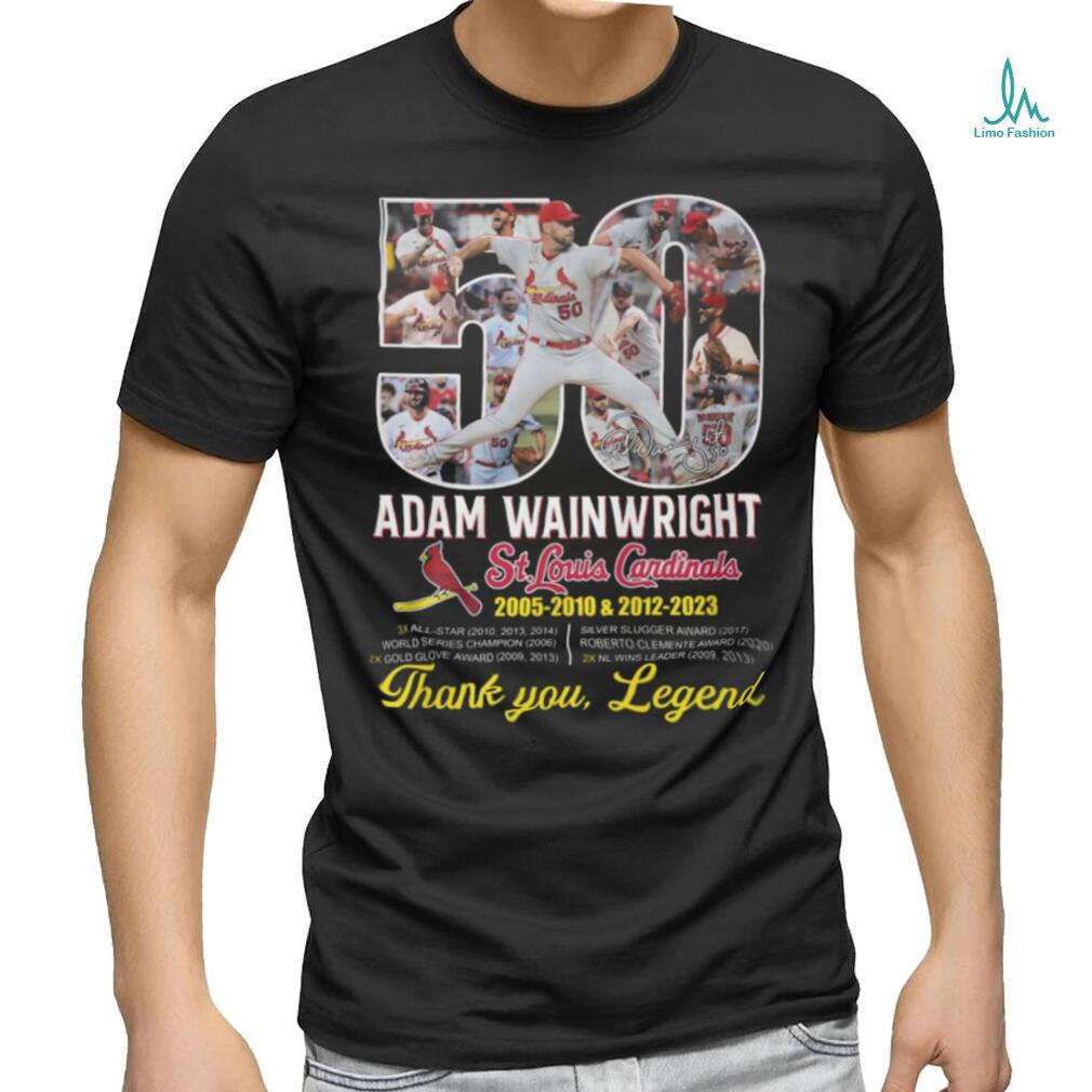  Adam Wainwright Shirt (Cotton, Small, Heather Gray