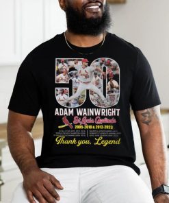 Adam Wainwright St. Louis Cardinals 2005 – 2010 & 2012 2023 Thank You,  Legend T Shirt - Limotees