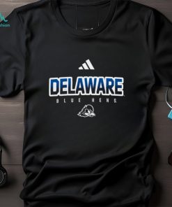 Adidas Delaware Fightin' Blue Hens Black 3 Stripe Crew Pullover Shirt