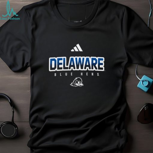 Adidas Delaware Fightin’ Blue Hens Black 3 Stripe Crew Pullover Shirt