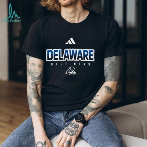 Adidas Delaware Fightin’ Blue Hens Black 3 Stripe Crew Pullover Shirt