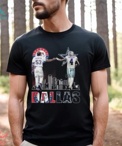 Adolis garcia Texas rangers & dak prescott Dallas Cowboys signatures shirt