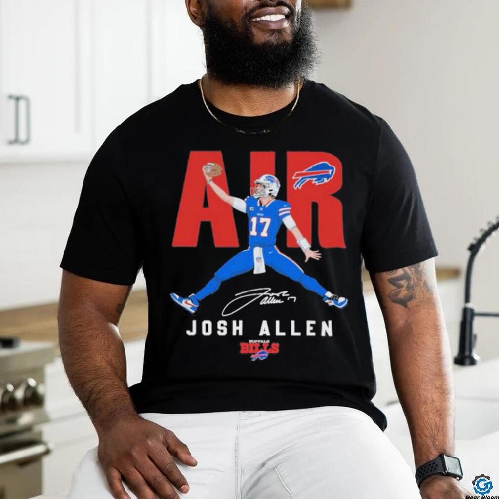 Buffalo Bills Josh Allen Retro NFL Jersey T-Shirt Black / 5XL