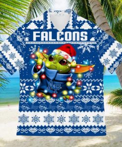 Air Force Falcons Baby Yoda Star Wars Sports Football American Ugly Hawaiian Shirt Gift Christmas