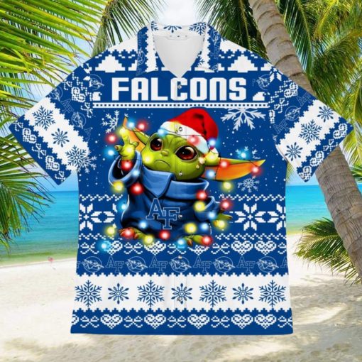 Air Force Falcons Baby Yoda Star Wars Sports Football American Ugly Hawaiian Shirt Gift Christmas