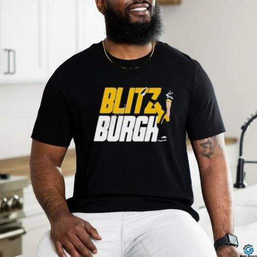 Aj Burnett Wearing Blitz Burgh Shirt