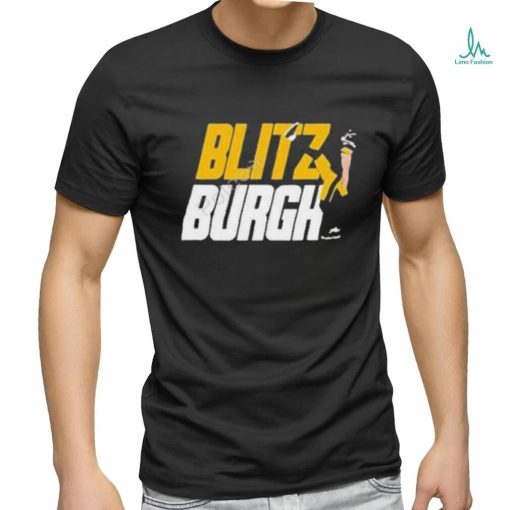 Aj Burnett Wearing Blitz Burgh Shirt