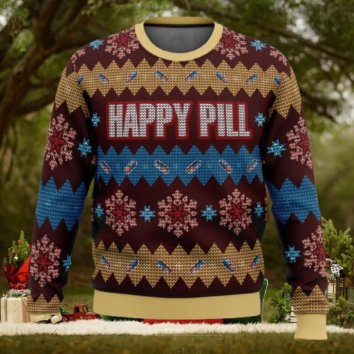 Akira Happy Pill 3D Ugly Christmas Sweater Christmas Holiday Gift