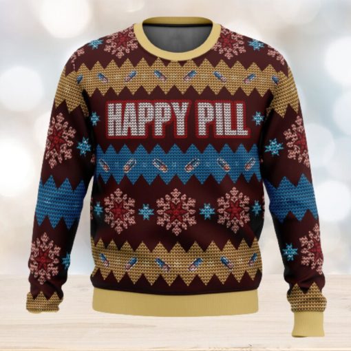 Akira Happy Pill 3D Ugly Christmas Sweater Christmas Holiday Gift