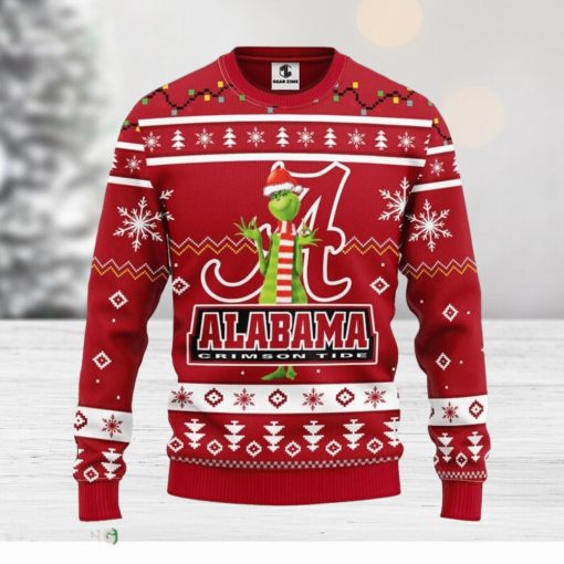 Alabama Crimson Tide Funny Grinch Christmas Ugly Sweater Sport Christmas Gift Ideas