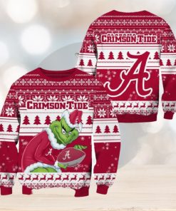 Alabama Crimson Tide Grinch Christmas Ugly Sweater NCAA Funny Gift For Men And Women