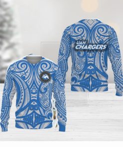 Alabama Huntsville Chargers Polynesian Tattoo Mix Teams Ugly Christmas Sweater