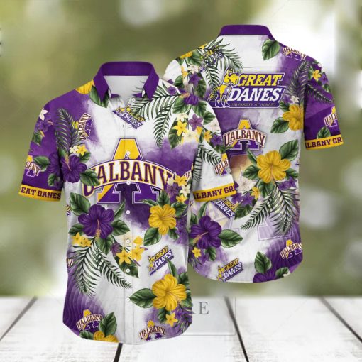 Albany Great Danes NCAA Hawaiian Shirt Sea Breezetime Aloha Shirt