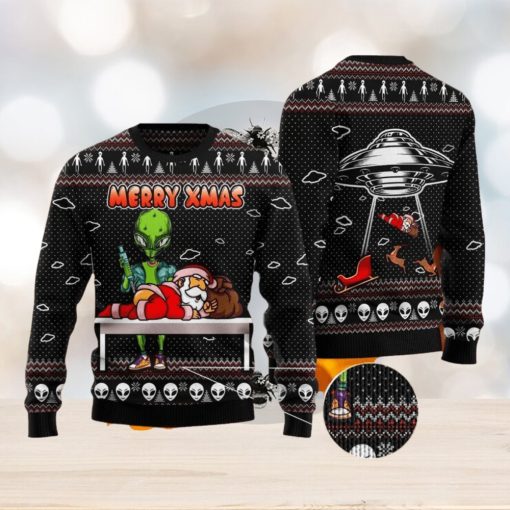 Alien Merry Xmas Ugly Christmas Sweater For Men & Women