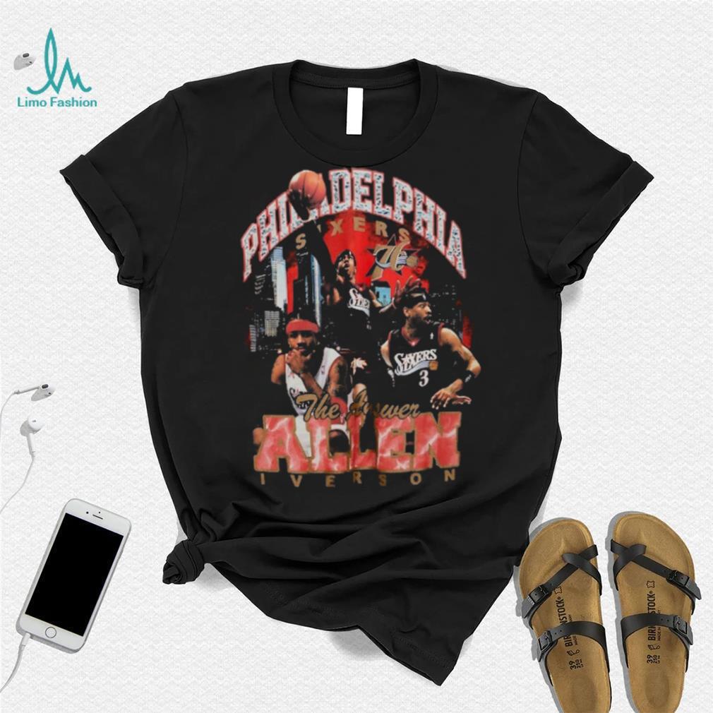 Allen Iverson Philadelphia 76ers Mitchell & Ness Hardwood Classics Bling Concert Player T Shirt Allen Iverson Philadelphia 76ers Mitchell & Ness Hardwood Classics Bling Concert Player T Shirt