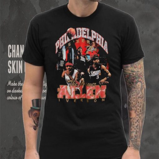 Allen Iverson Philadelphia 76ers Mitchell & Ness Hardwood Classics Bling Concert Player T Shirt