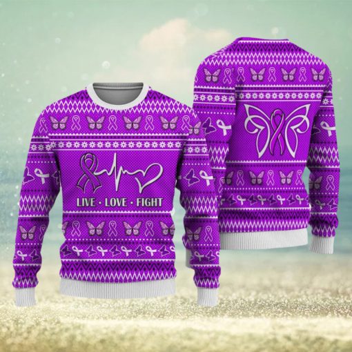 Alzheimer’s Cancer Christmas Sweatshirt Nordic Seamless Knitted Sweater Trending For Men And Women Gift Holidays