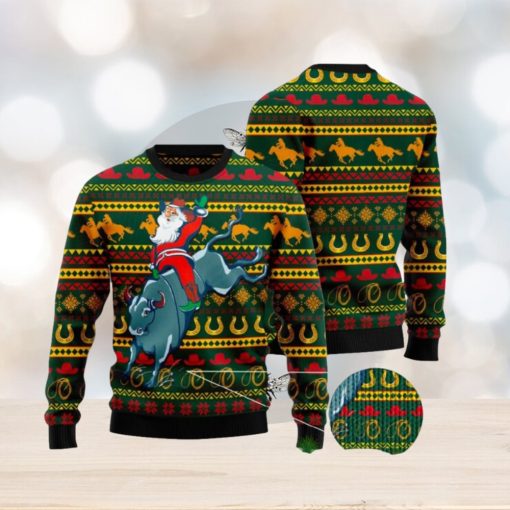 Amazing Cowboy Santa Claus Ugly Christmas Sweater Funny Gift For Men And Women Family Holidays